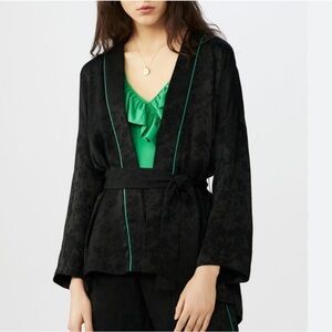 Maje Vasito Kimono Style Jacquard Jacket Sz Small ( Sz 1 Maje)